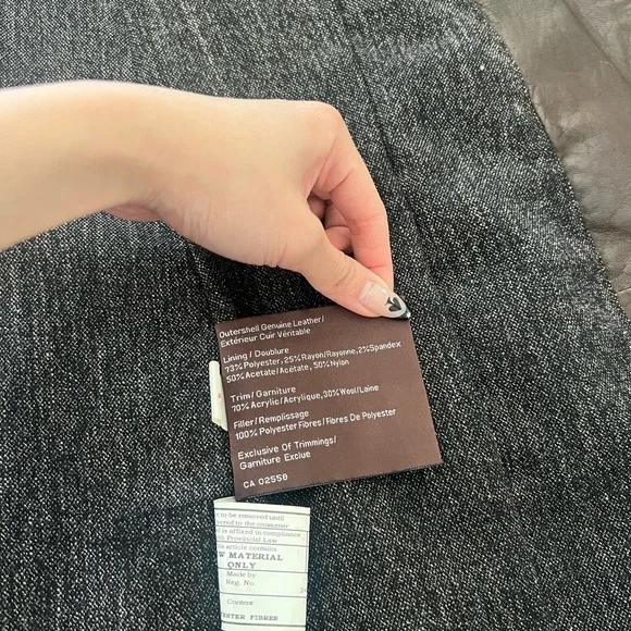 Danier Brown Leather Trench Coat with Knit Cuffs - Picture 5 of 7